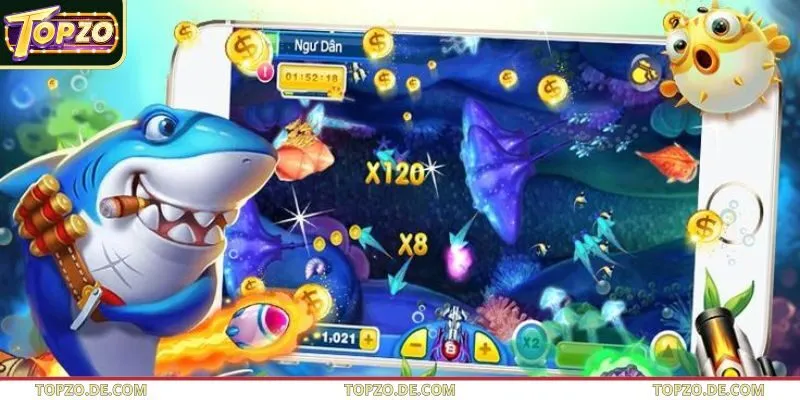 Đổi thưởng siêu hấp dẫn với bắn cá Long Vương tại Topzo
